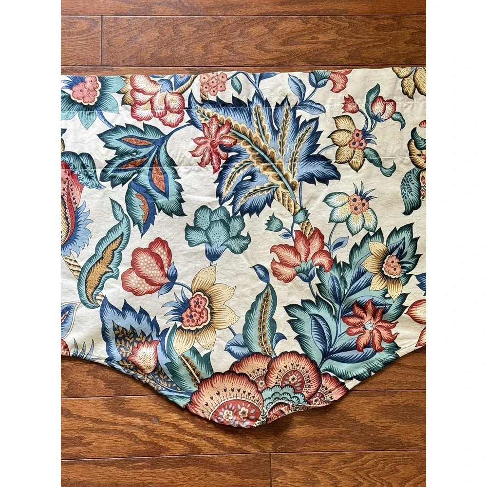 Vintage Waverly Home Fashions Floral Sweet Blue Violets Scalloped‎ Valance